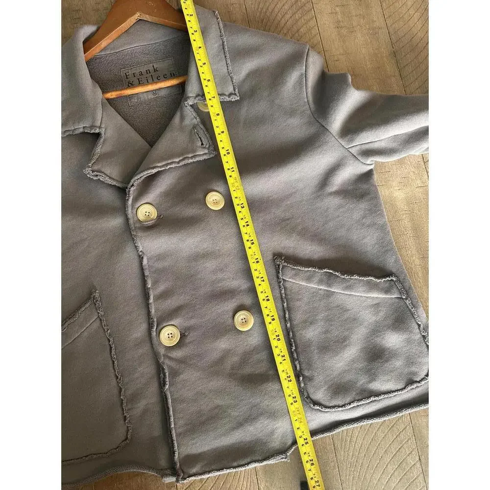 Frank & Eileen Mini Belfast Crop Knit Peacoat In Elephant Women’s size Medium - Picture 10 of 15